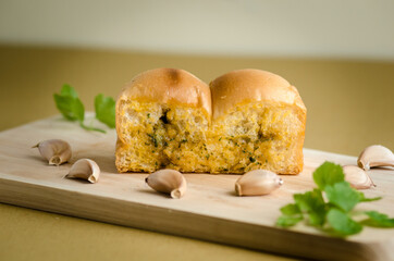 Garlic Butter Bread on a wooden cutting board