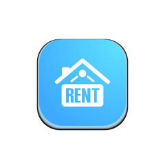 Home Rent Sign -  Button