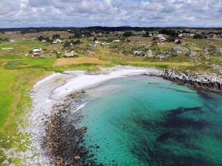 Norway Karmoy island drone view
