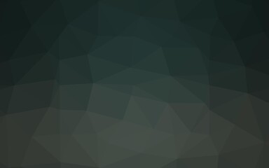 Dark Green vector abstract mosaic background. Creative illustration in halftone style with gradient. Triangular pattern for your business design.