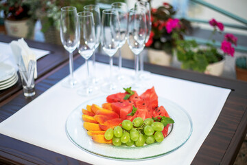 assorti of different fruits on plate