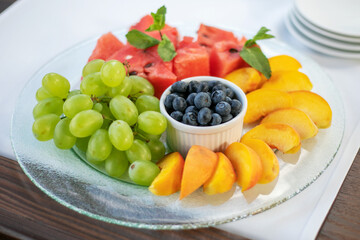 assorti of different fruits on plate