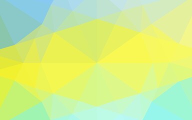 Light Green, Yellow vector blurry hexagon template. Glitter abstract illustration with an elegant design. The template can be used as a background for cell phones.