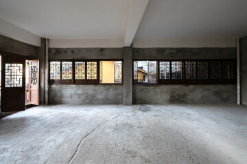 The house being decorated is indoors