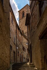 Altstadt von Anghiari in der Toskana in Italien 