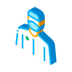 doctor profession icon vector. isometric doctor profession sign. color isolated symbol illustration