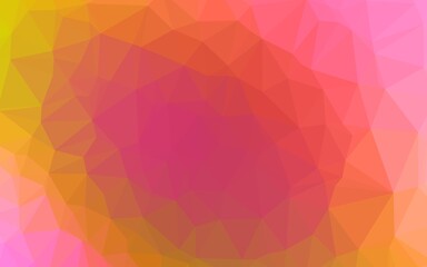 Obraz premium Light Pink, Yellow vector shining triangular pattern. Shining colored illustration in a Brand new style. Textured pattern for background.