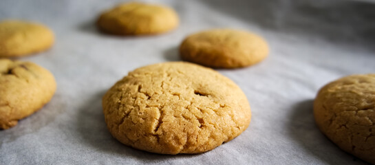 cookies on the baking paper