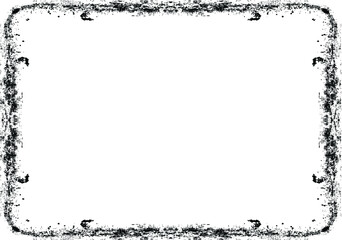 Set of Grunge Black and White Frames . textured rectangles for image