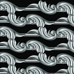 Fototapeta premium Metal Ornamental Romanesque is a ornament with Silver coloured of ornament of ethnical building on romanesque age. this file is isolated, you can download and use it for any needed.
