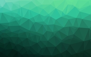 Light Green vector polygon abstract background. Shining illustration, which consist of triangles. Completely new template for your business design.