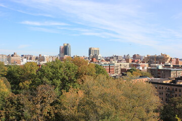 Panorama of the city of Harlem New York