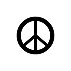 Peace Icon Vector Illustration in Trendy Flat Design