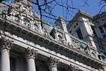 Facade of a building with Corinthian columns 