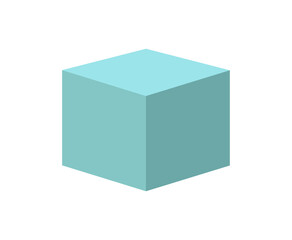 Cube icon. Geometric figure vector illustration. 