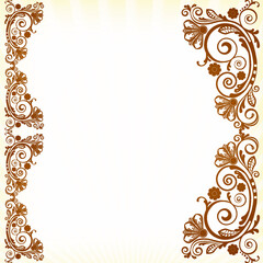 abstract floral ornament with decorative flowers for design