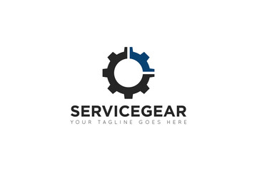 modern gear service logo, icon, symbol, vector illustration