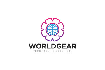 modern gear service logo, icon, symbol, vector illustration