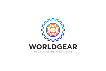 modern gear service logo, icon, symbol, vector illustration