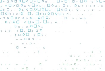 Light Blue, Green vector background with circles, rectangles.