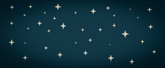 Fototapeta premium Many small stars pattern in dark blue background