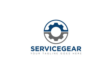 Fototapeta premium modern gear service logo, icon, symbol, vector illustration
