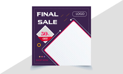 Vector Design Final sale social media post banner