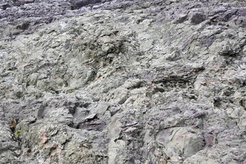 Rocks of extinct ancient paleo-volcano Girvas in Karelia, Russia