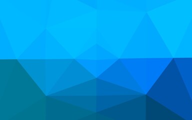 Light BLUE vector shining triangular background. Geometric illustration in Origami style with gradient. Brand new design for your business.