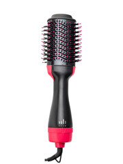 hair dryer with a black and red comb