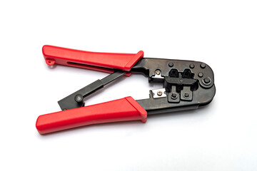 Wire Stripping Tools. Manual. View from above. Isolate on a white background.