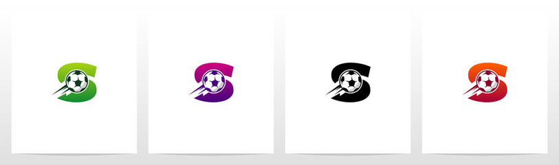 Soccer Ball On Letter Logo Design S