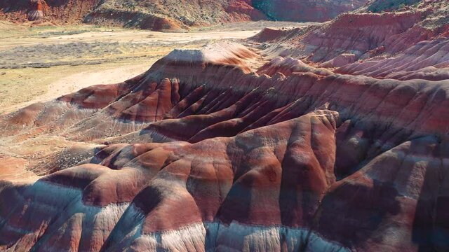 Aerial view of rock formations in Paria, Utah, United States.