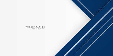 Blue geometric technological presentation background. Template brochure and layout design