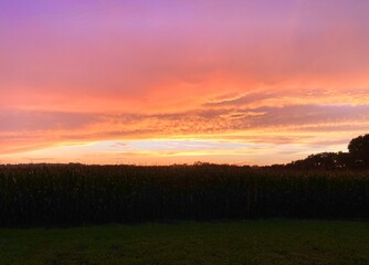 sunset in the mountains