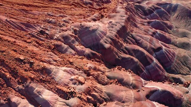 Aerial view of rock formations in Paria, Utah, United States.