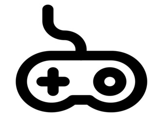 Video game controller / gamepad flat vector icon for gaming apps and websites