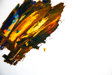 oil paint on white background