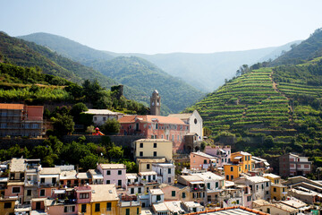 Fototapeta na wymiar Riomaggiore town in Cinque Terre, La Spezia, italy