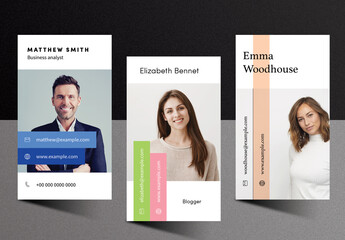 Vertical Business Card Layouts