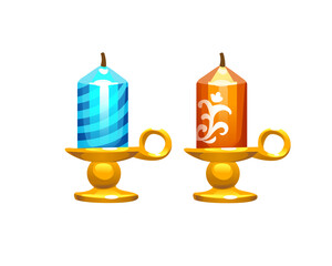 set of candles with candlestick