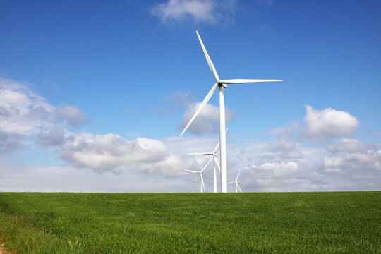 champ d'&eacute;oliennes pour la production d'&eacute;lectricit&eacute;