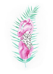 fashion illustration. watercolor painting
