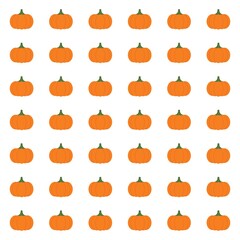 Seamless pumpkin pattern. Vector background with pumpkin.