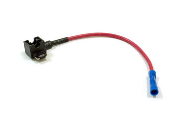 Fuse tap micro on white background, Isolated, Car maintenance service.