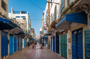 Fototapeta na wymiar Streets of Essaouira old city, Morocco.
