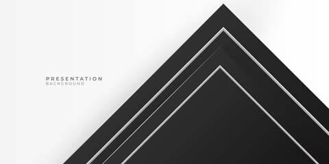 Modern simple black white presentation background with business and corporate concept