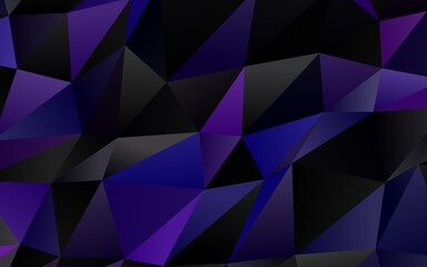 Dark Purple vector triangle mosaic texture. A vague abstract illustration with gradient. Completely new template for your business design.