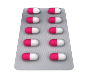 pills isolated on white background