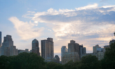 Obraz premium skyline of manhattan with central park 